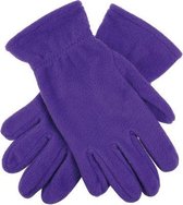 Paarse fleece handschoenen M/L