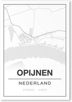 Poster/plattegrond OPIJNEN - 30x40cm