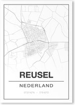 Poster/plattegrond REUSEL - A4