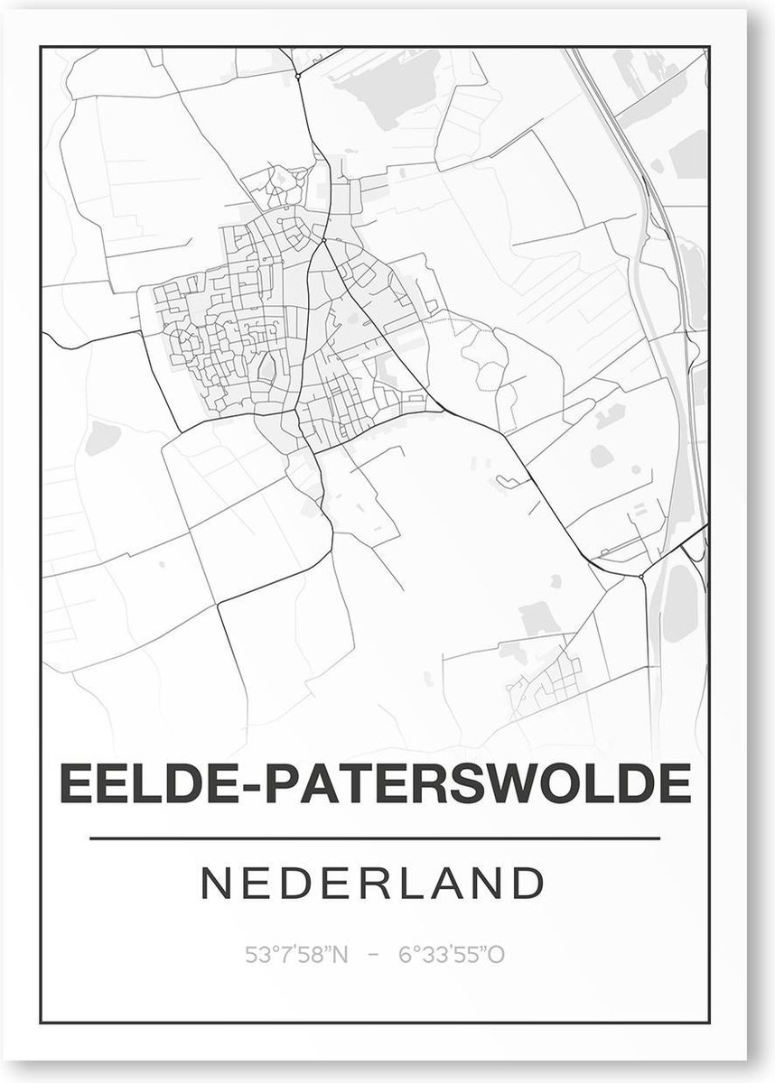 Poster/plattegrond EELDEPATERSWOLDE - A4