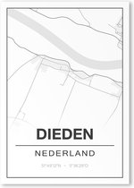 Poster/plattegrond DIEDEN - A4