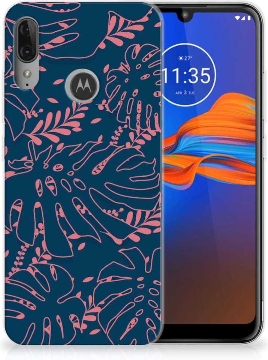 TPU Hoesje voor Motorola Moto E6 Plus TPU Case Palm Leaves
