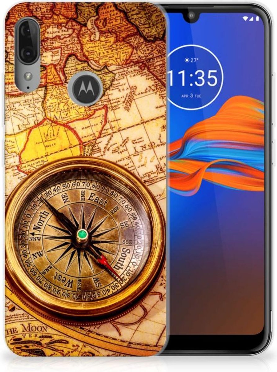 Motorola Moto E6 Plus Siliconen Back Cover Kompas