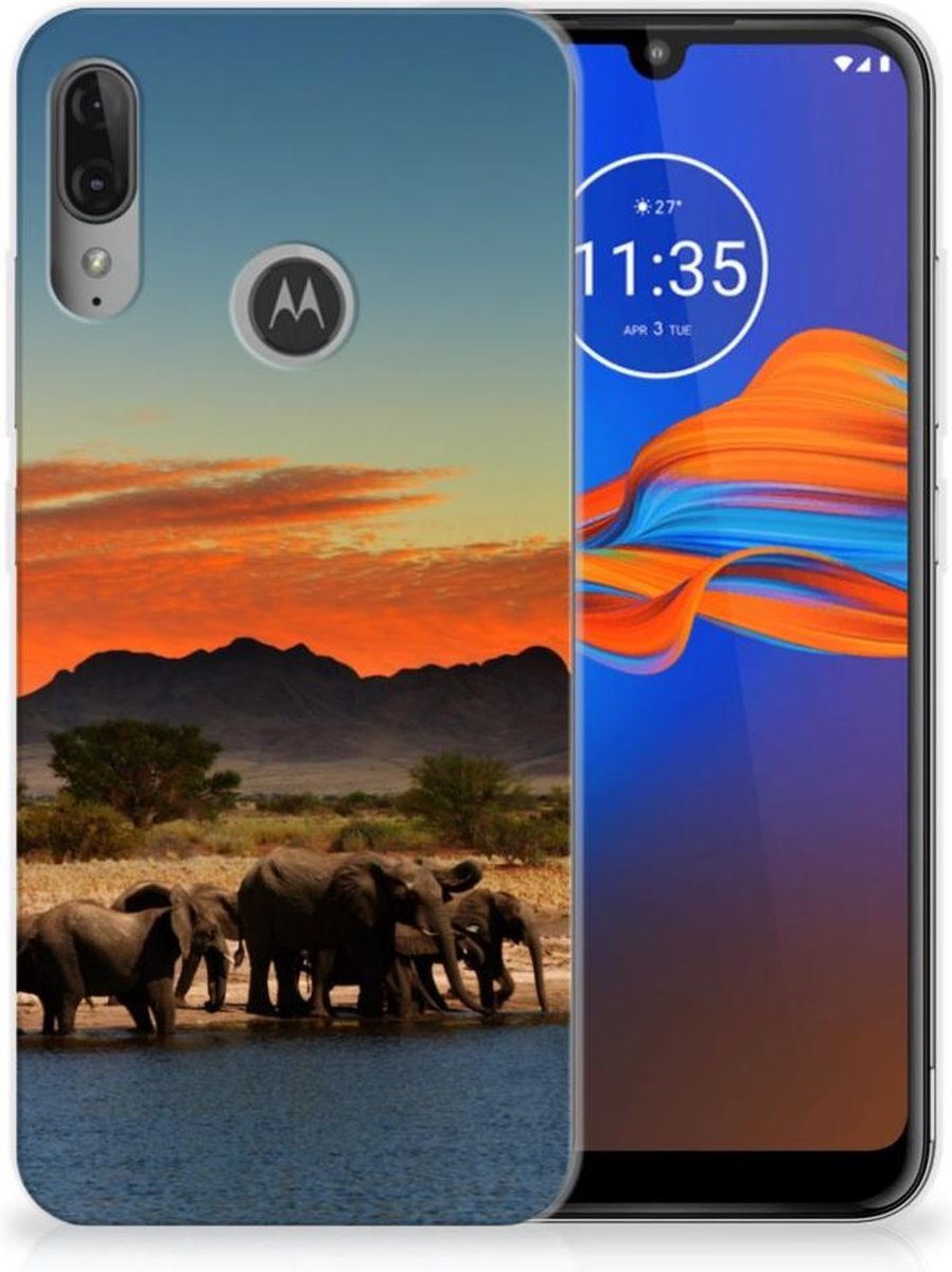 Motorola Moto E6 Plus TPU Hoesje Olifanten