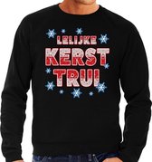 Grote maten foute Kersttrui / sweater - Lelijke Kerst trui - zwart voor heren - kerstkleding / kerst outfit 3XL (58)