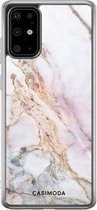 Samsung S20 Plus hoesje siliconen - Parelmoer marmer | Samsung Galaxy S20 Plus case | multi | TPU backcover transparant