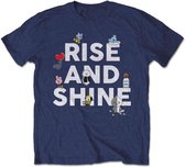 BT21 Heren Tshirt -S- Rise And Shine Blauw