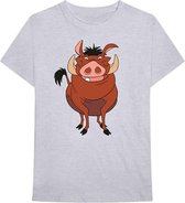 Disney The Lion King Heren Tshirt -S- Lion King - Pumbaa Pose Grijs