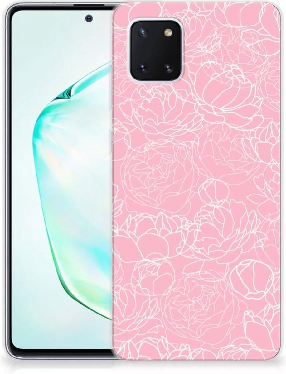 TPU Hoesje voor Samsung Galaxy Note 10 Lite TPU Case White Flowers