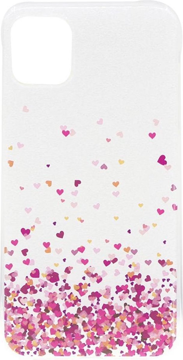 Shop4 - Google Pixel 4 Hoesje - Zachte Back Case Hartjes Transparant
