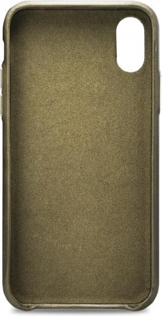 Senza Desire Echt Leer Backcover voor de iPhone XS / X - Burned Olive