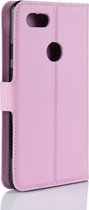 Google Pixel 3 XL Hoesje - Mobigear - Classic Serie - Kunstlederen Bookcase - Roze - Hoesje Geschikt Voor Google Pixel 3 XL