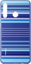 Huawei cover - PC Striped blue design - blauw - voor Huawei P30 Lite