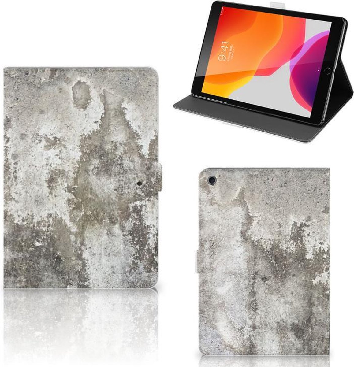 iPad 10.2 2019 | iPad 10.2 2020 | 10.2 2021 Leuk Tablet hoesje Beton Print