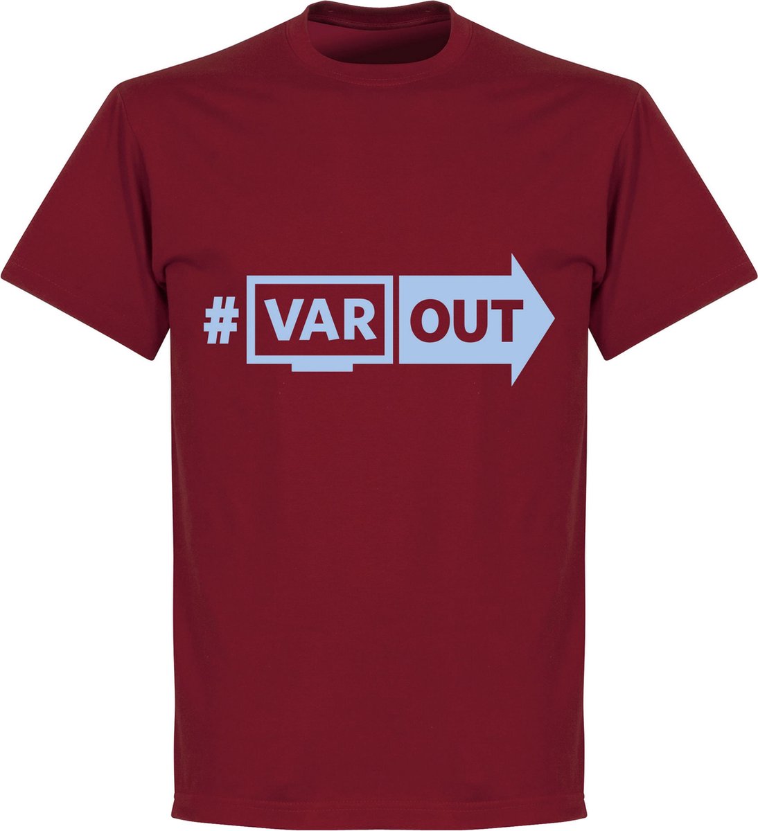 VARout T-Shirt - Rood/ Lichtblauw - XXL