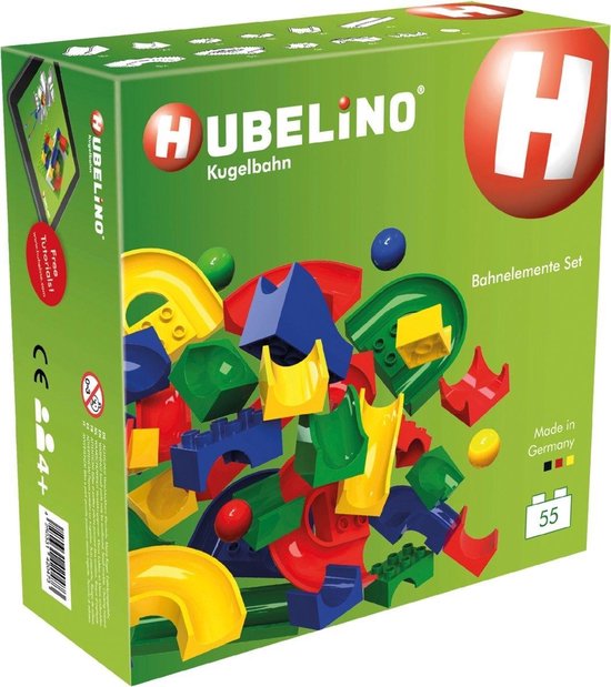 Hubelino Knikkerbaan - Baanelementenset - 55-delig | bol.com