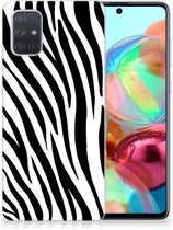 Geschikt voor Samsung Galaxy A71 TPU Hoesje Zebra
