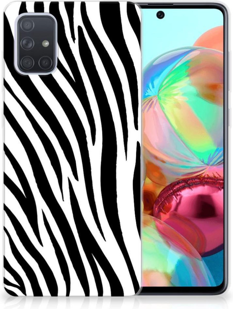 Samsung Galaxy A71 TPU Hoesje Zebra