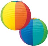 Lantaarn regenboog papier 24 cm per 3 stuks