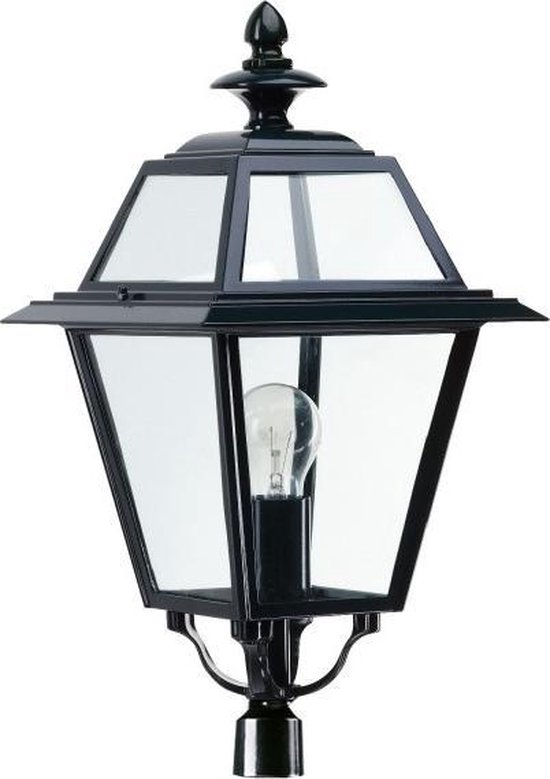 Nostalgische, vierkante lantaarn lamp 1514 - Venlo K14A Kleur: Zwart Ral 9005 - Outlet