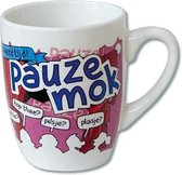 Mok - Cartoon Mok - Pauze Mok - Gevuld met een snoepmix - In cadeauverpakking met gekleurd lint