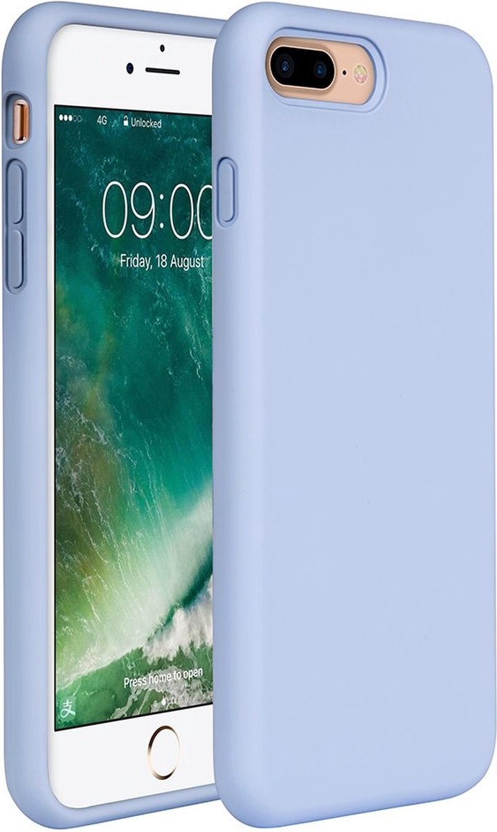 Silicone case geschikt voor Apple iPhone 8 Plus / 7 Plus licht blauw - Merkloos