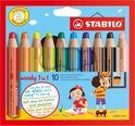 STABILO Woody 3 in 1 - etui 10 stuks