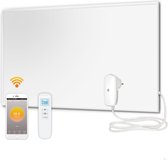 Panneau infrarouge Overmania 700W 122x62cm - Contrôlable par WiFi - Thermostat réglable - Sûr et économe en énergie - Roues incluses