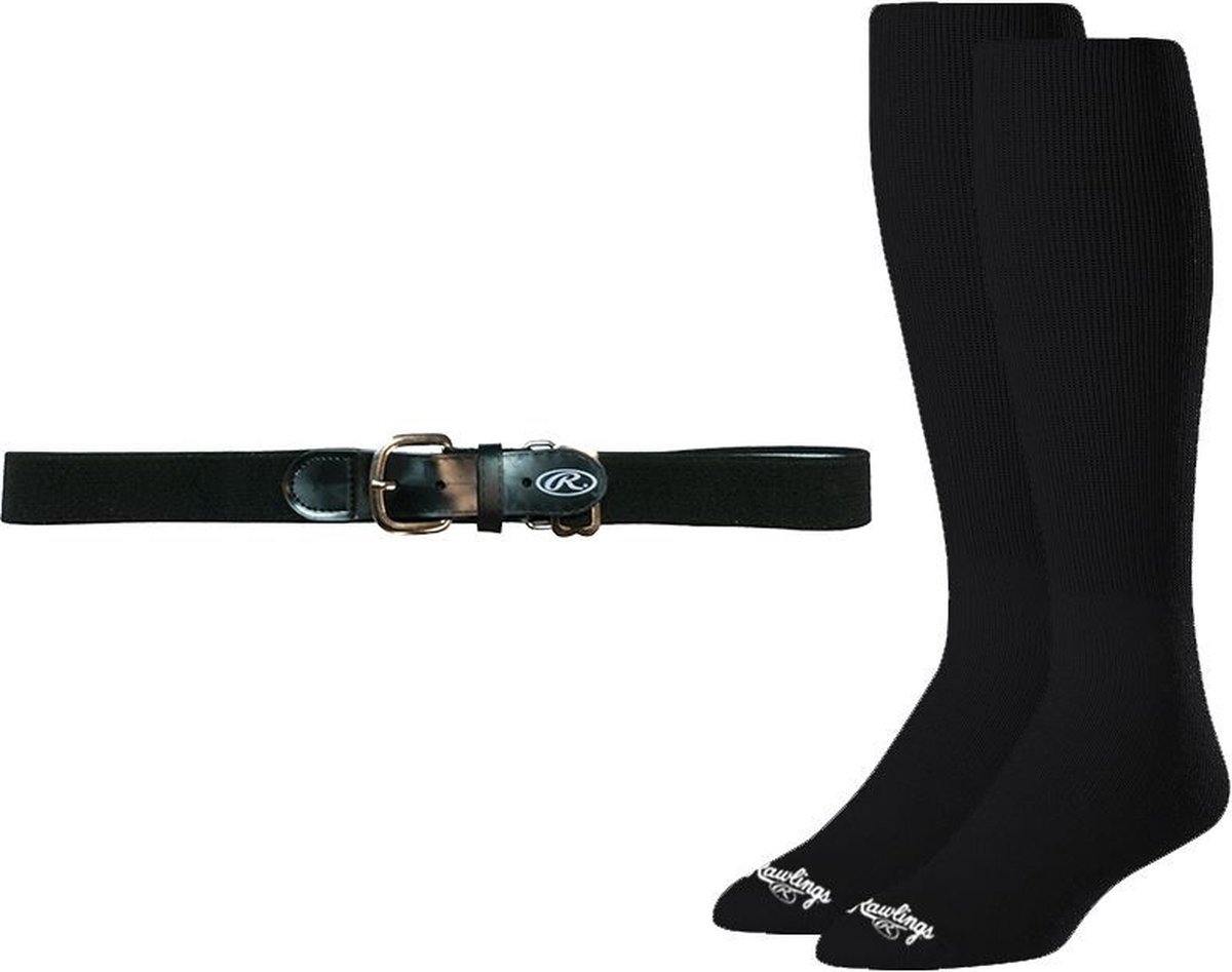Rawlings Baseball Belt & Sock Combo S Black Socks voor Sport Honkbal/Softball