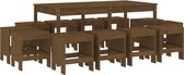vidaXL - 13-delige - Tuinset - massief - grenenhout - honingbruin