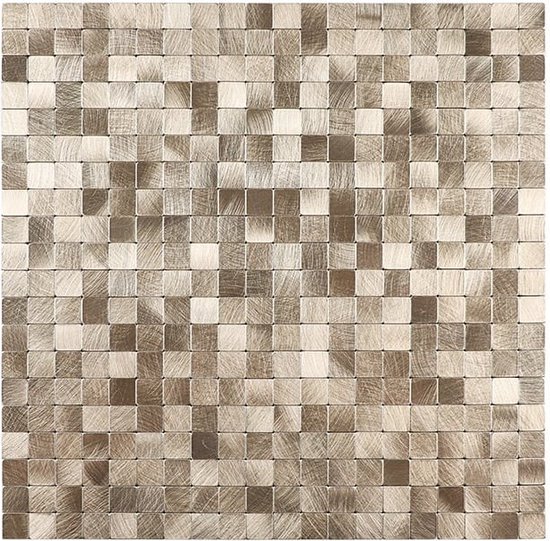 Zelfklevende Mozaïek tegels - Vierkant Goud - plaktegels - wandtegels zelfklevend - 30x30cm