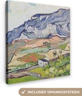 Canvas Schilderij De Alpen - Vincent van Gogh - 20x20 cm - Wanddecoratie