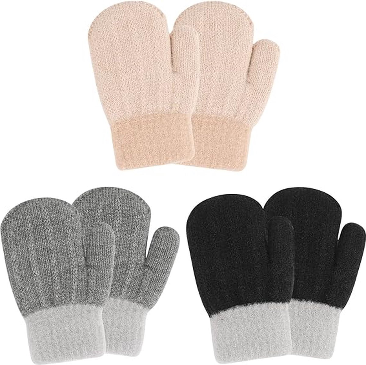 Moufle bébé tricot gants d'hiver en polaire douce 1 à 3 ans – Bébé