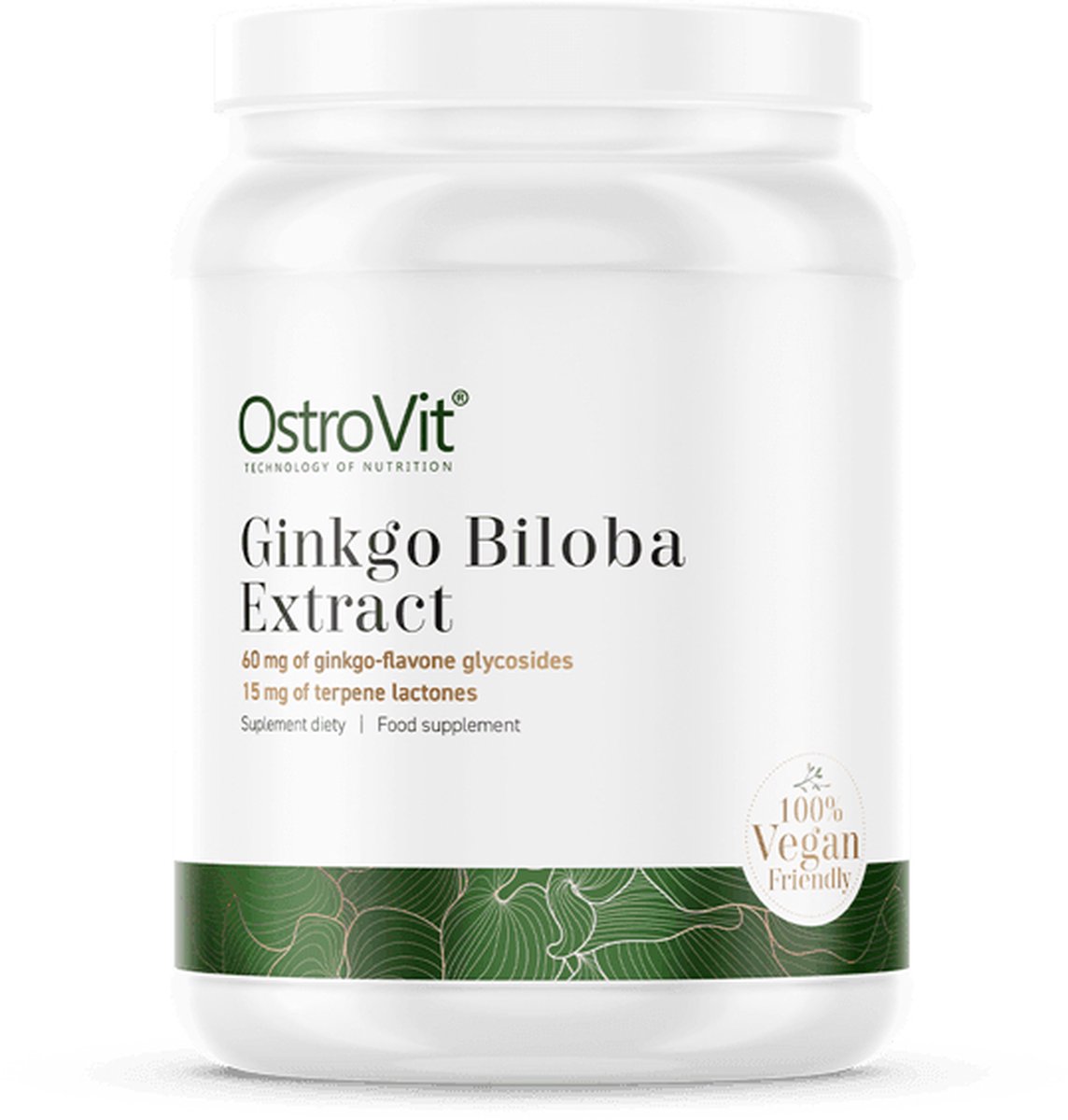 Goedkoopste Supplementen - Ginkgo Biloba Poeder - Vegan - 50g - OstroVit - Ginkgo Biloba Supplements