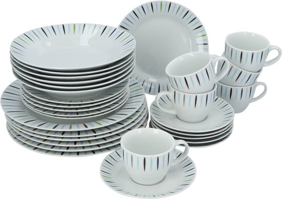 Maxime Home® Gatsby 6 persoons servies - 30 delig
