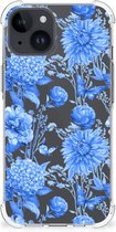 Case voor Geschikt voor iPhone 15 Flowers Blue