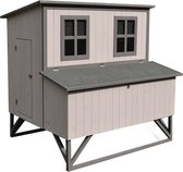 Bol.com Flamingo kippenhok Cosmo cottage - grijs - 120 x 90 x 120 cm aanbieding