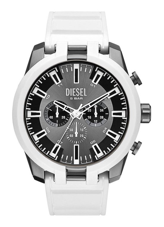 Diesel Split DZ4631 Horloge - Siliconen - Wit - Ø 51 mm