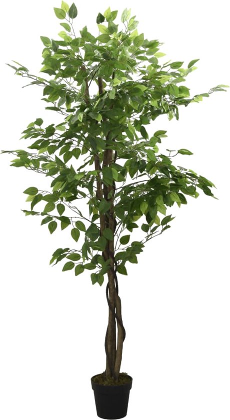 vidaXL - Kunstplant - ficus - 1260 - bladeren - 200 - cm - groen