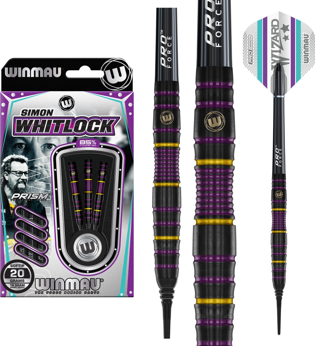 Winmau Simon Whitlock 85% Soft Tip - Dartpijlen - Darts