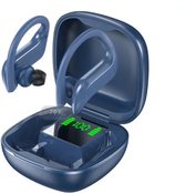 DrPhone Dualstream Pro - Bouchons d'oreilles de Sport sans fil - Bluetooth 5.0 - Avec contrôle tactile - Suppression du bruit CVC 8.0 - Étanchéité IPX7 - Blauw