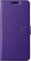 Bookcase Violet Adapté à Apple iPhone 5 / 5C / 5S / SE - étui portefeuille - ZT Accessoires