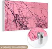 MuchoWow® Glasschilderij 160x80 cm - Schilderij acrylglas - Bloemen - Takken - Zomer - Foto op glas - Schilderijen