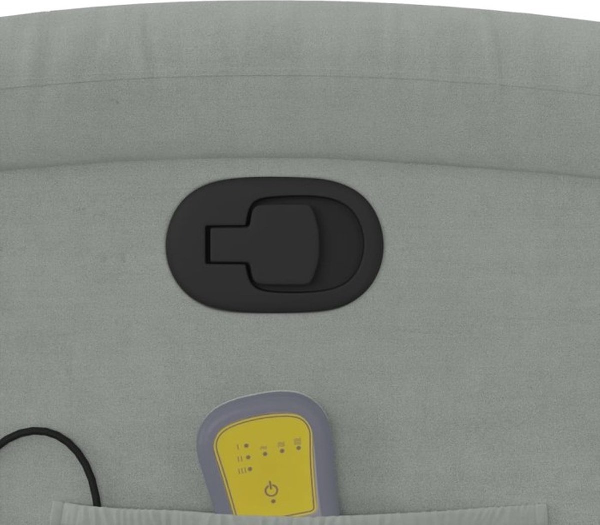 vidaXL Massagestoel Verstelbaar Fluweel Lichtgrijs - afbeelding 3