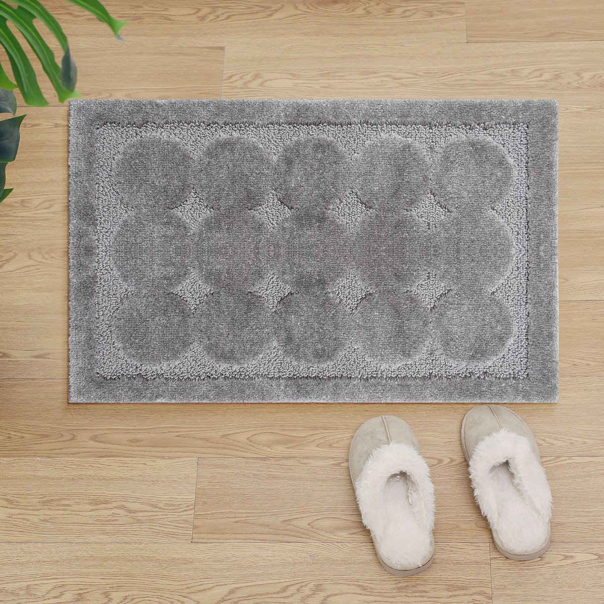 Muratap Badmat Antislip - Douchemat Toiletmat Wasbaar Waterabsorberend - Grijs- 50x80 CM