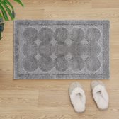 OLANLY Chenille Badmat, 60 x 120 cm, Extra Zachte Antislip Badkamermat, Super Absorberende Pluizige Badmatten voor Badkamervloer, Machinewasbare Droge Badtapijt Voetmat, Donkergrijs