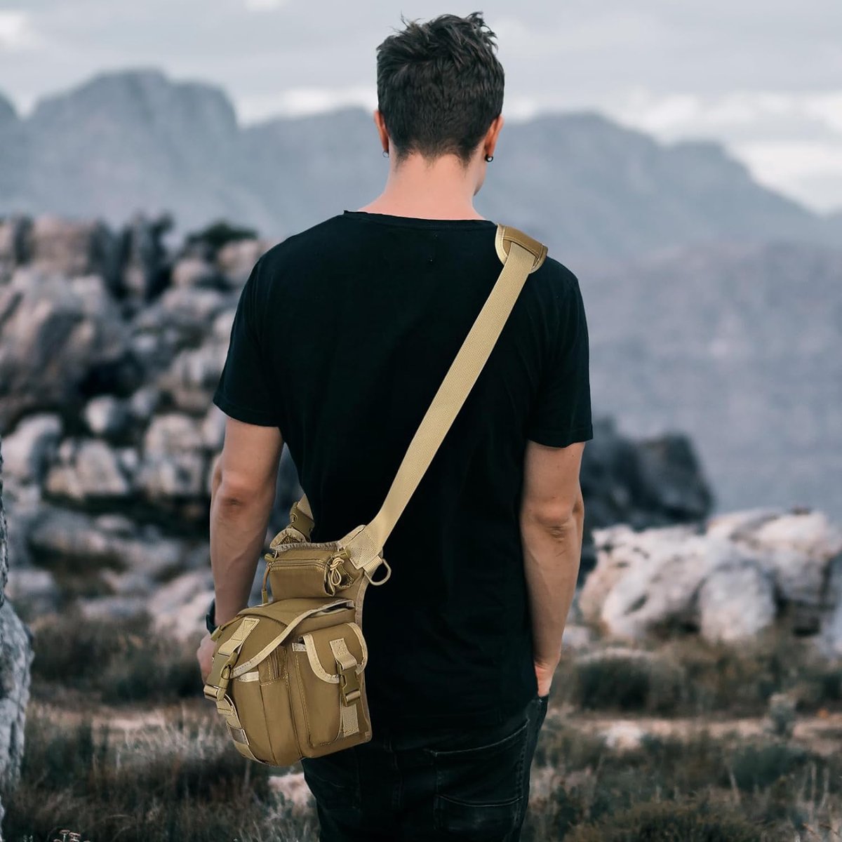 Sacs à dos randonnée,Sac à dos tactique 25L 15L pour hommes, sac à dos