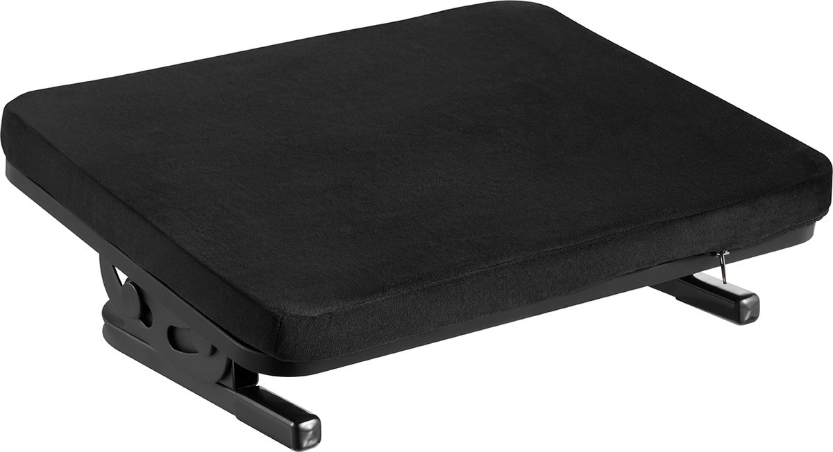 Maclean Ergonomische Voetensteun Traploos Instelbare Hoek Afneembaar Kussen Mc 460 Zwart 550246220