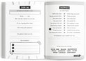 Binnenkant van een vriendenboek met invulbare secties voor 'Over Mij' en 'Dilemma's'.