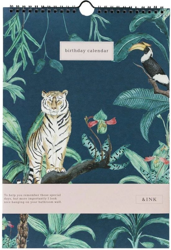 &INK Verjaardagskalender Jungle - A-Journal